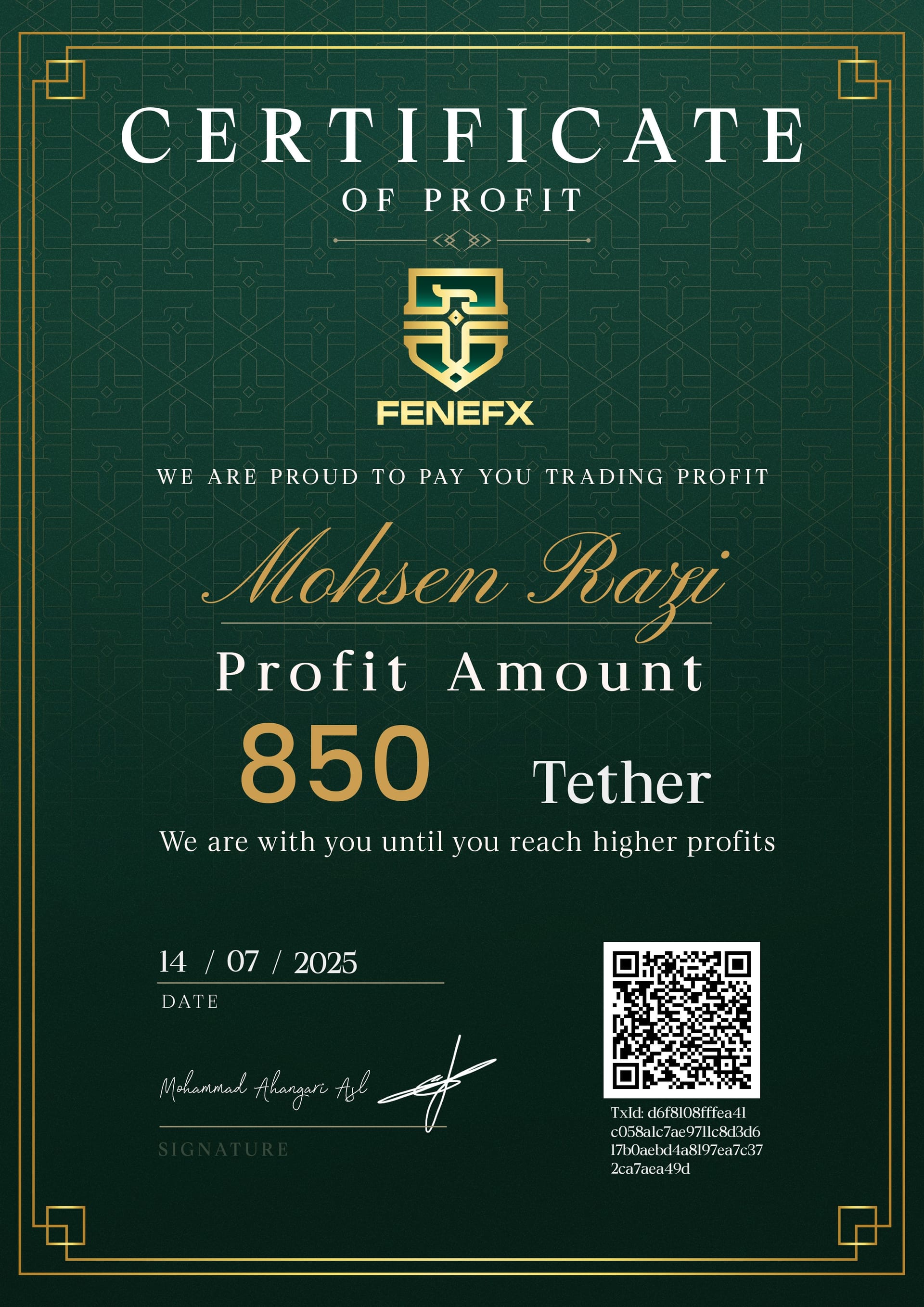 Duplicate Certificate 3