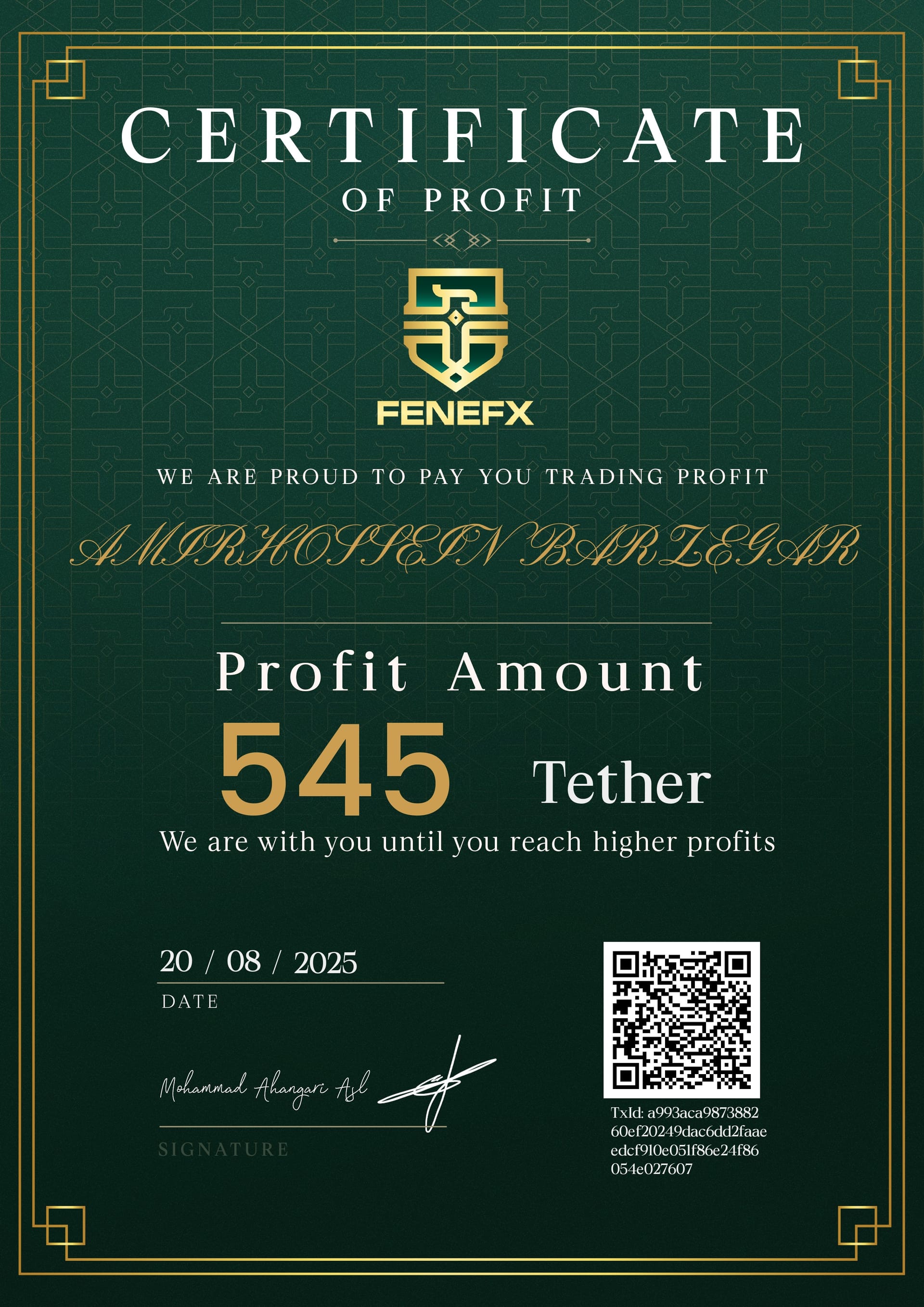 Duplicate Certificate 2