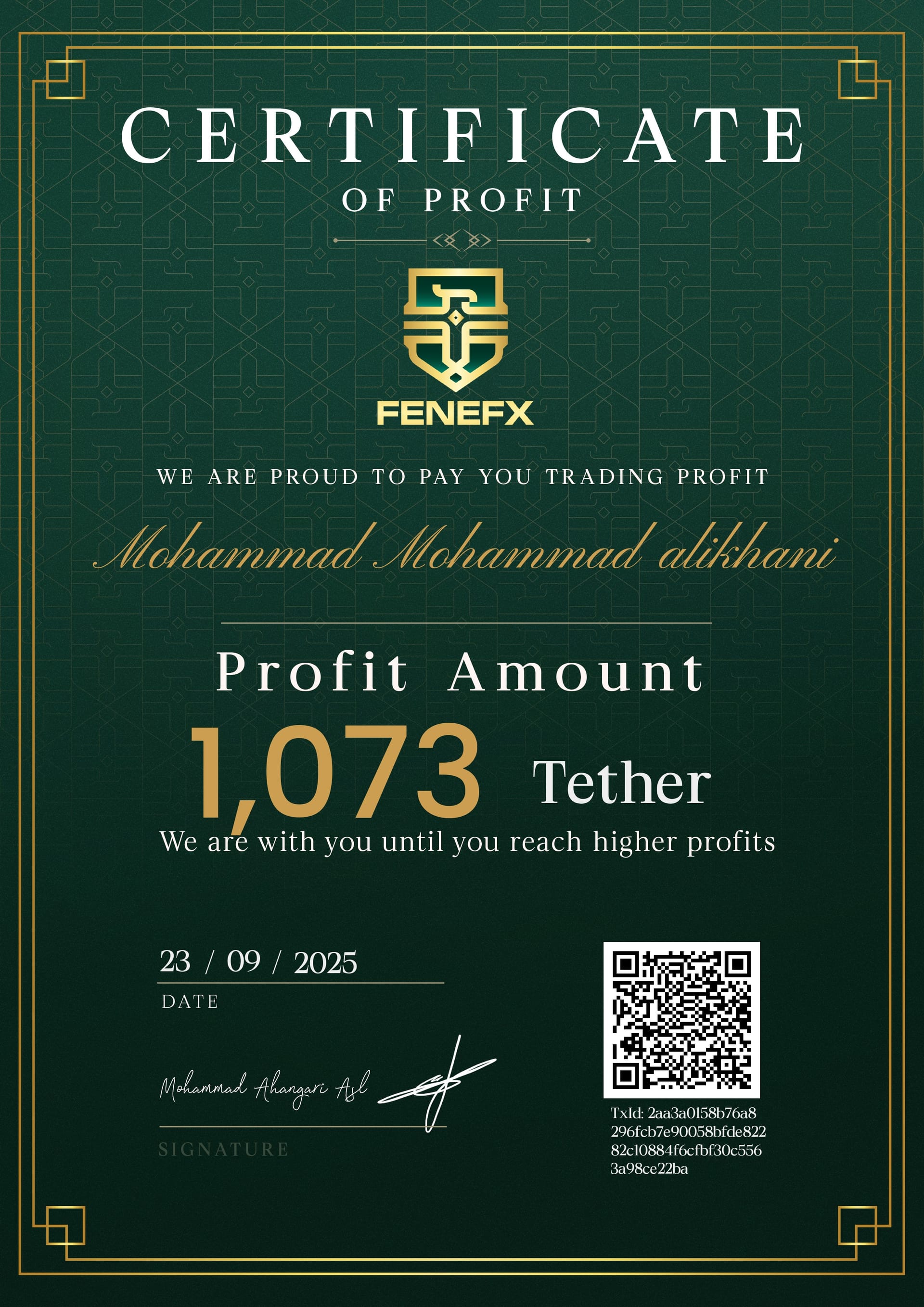 Duplicate Certificate 4