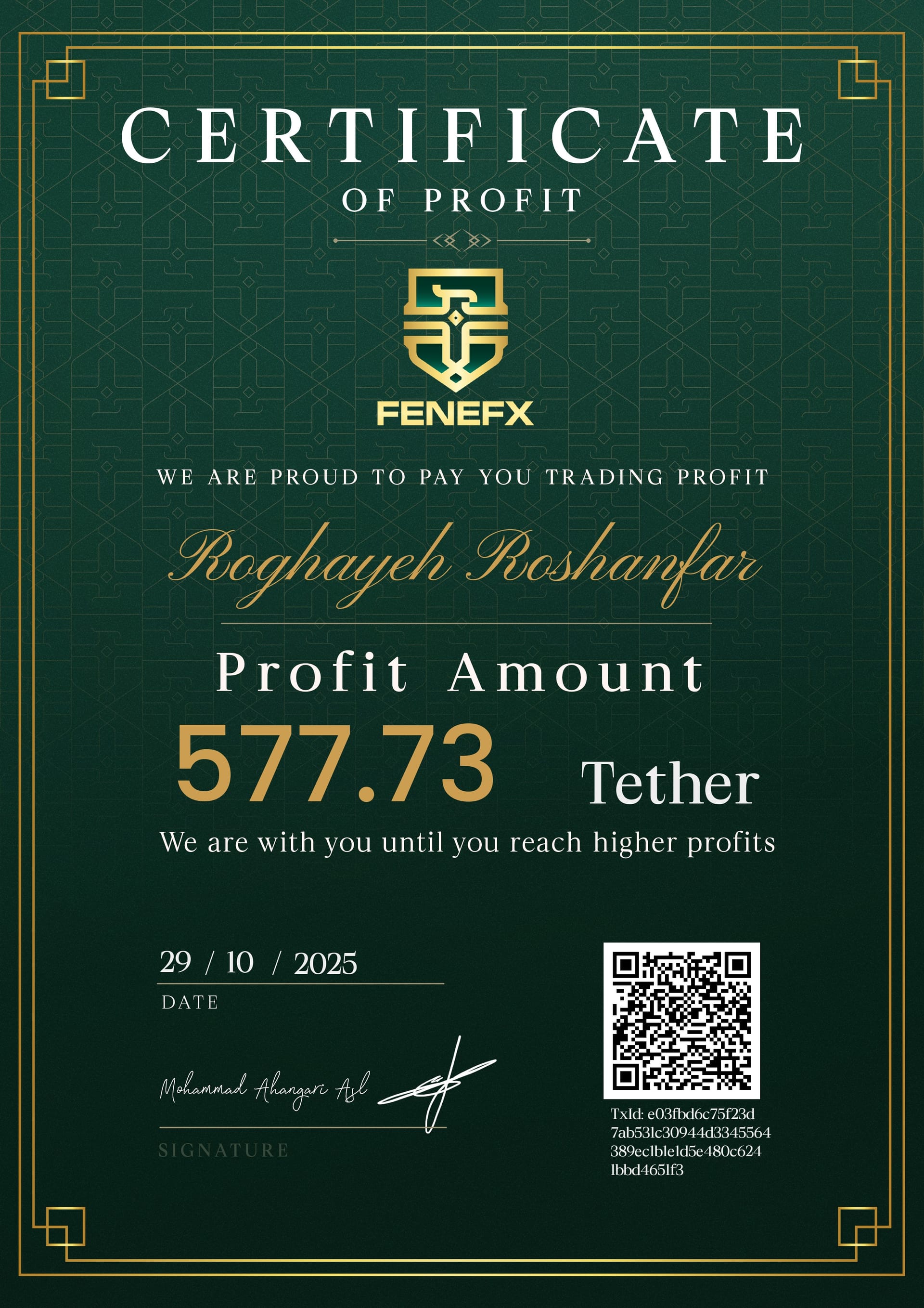 Duplicate Certificate 3