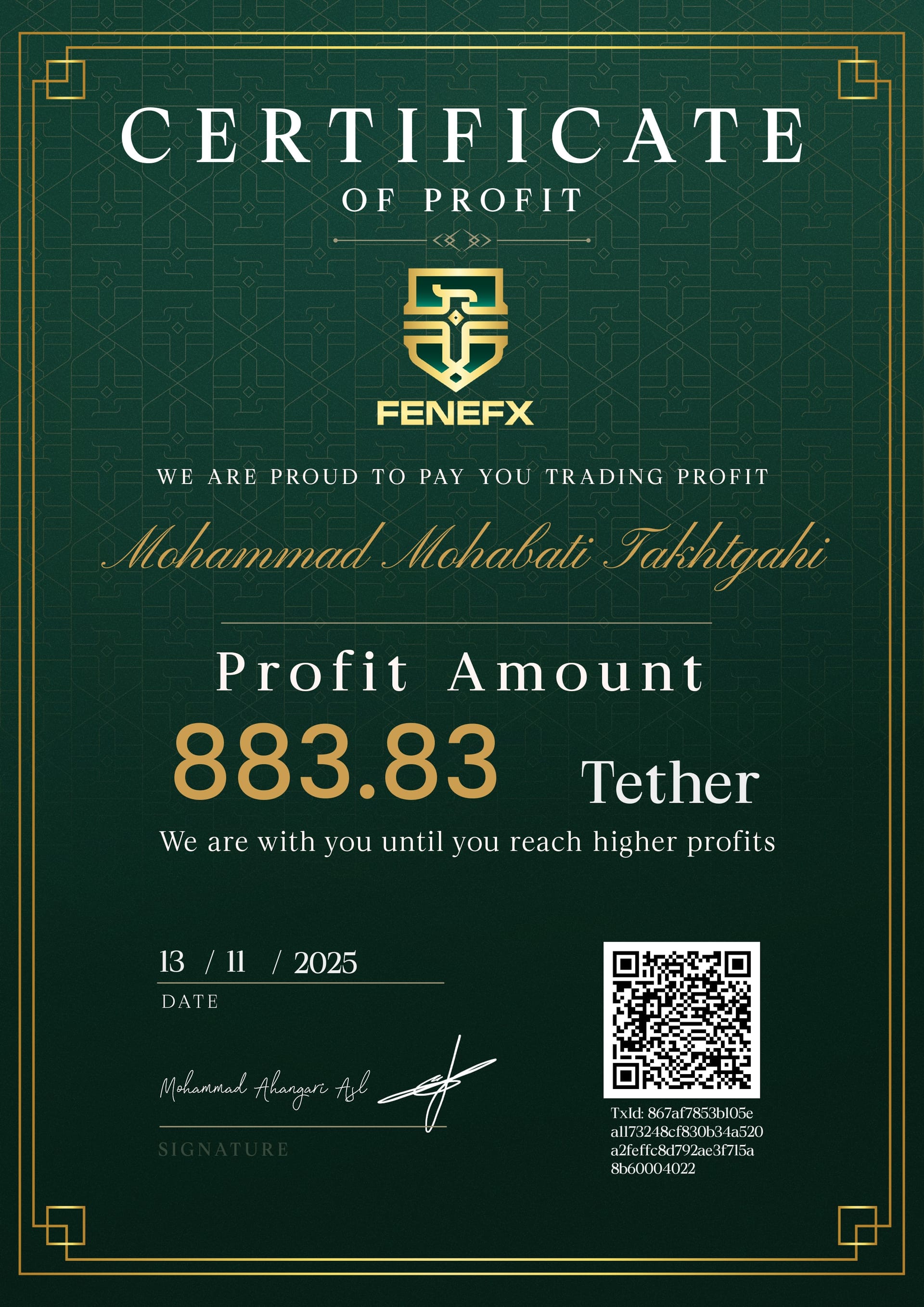 Duplicate Certificate 3