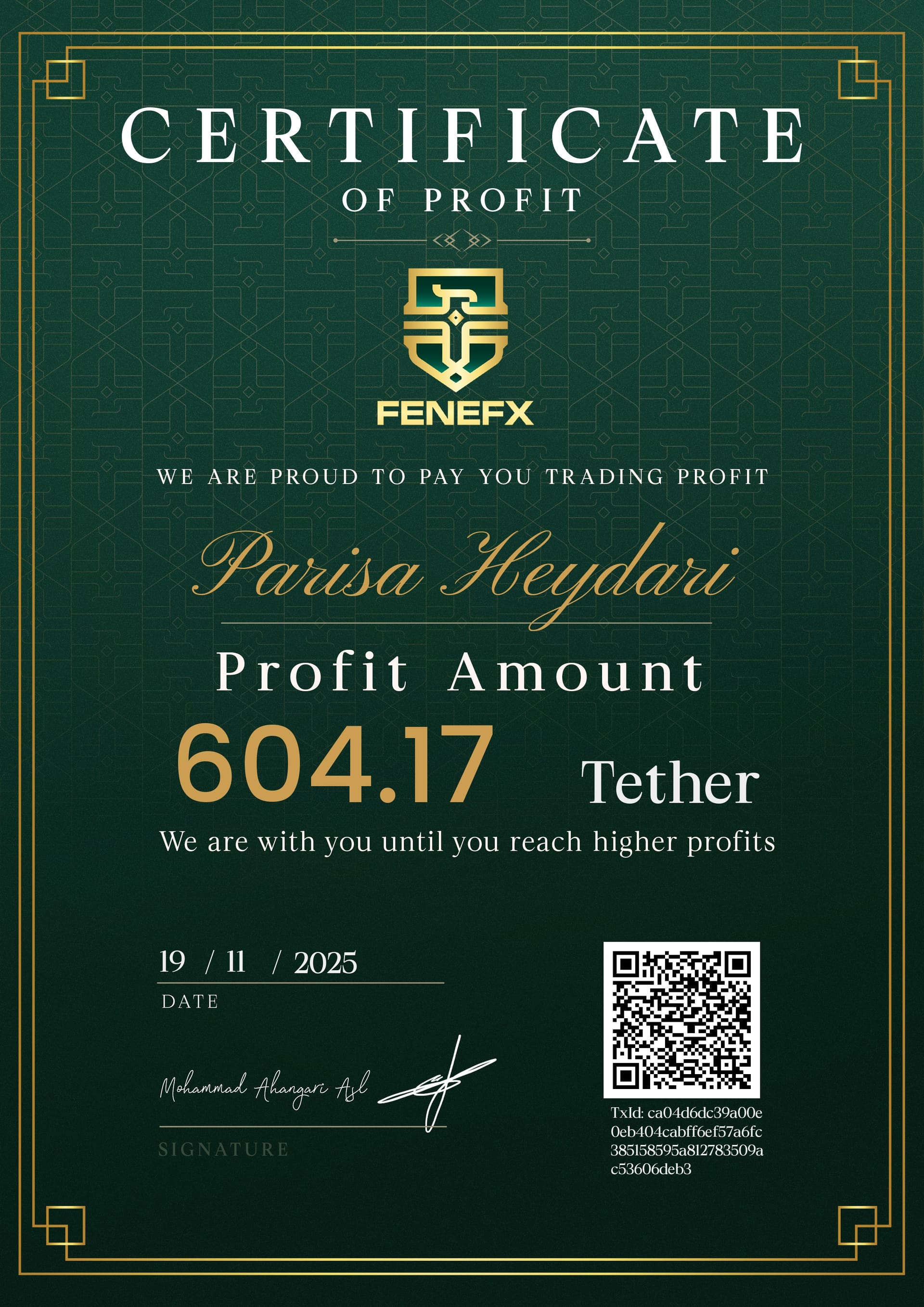 Duplicate Certificate 4