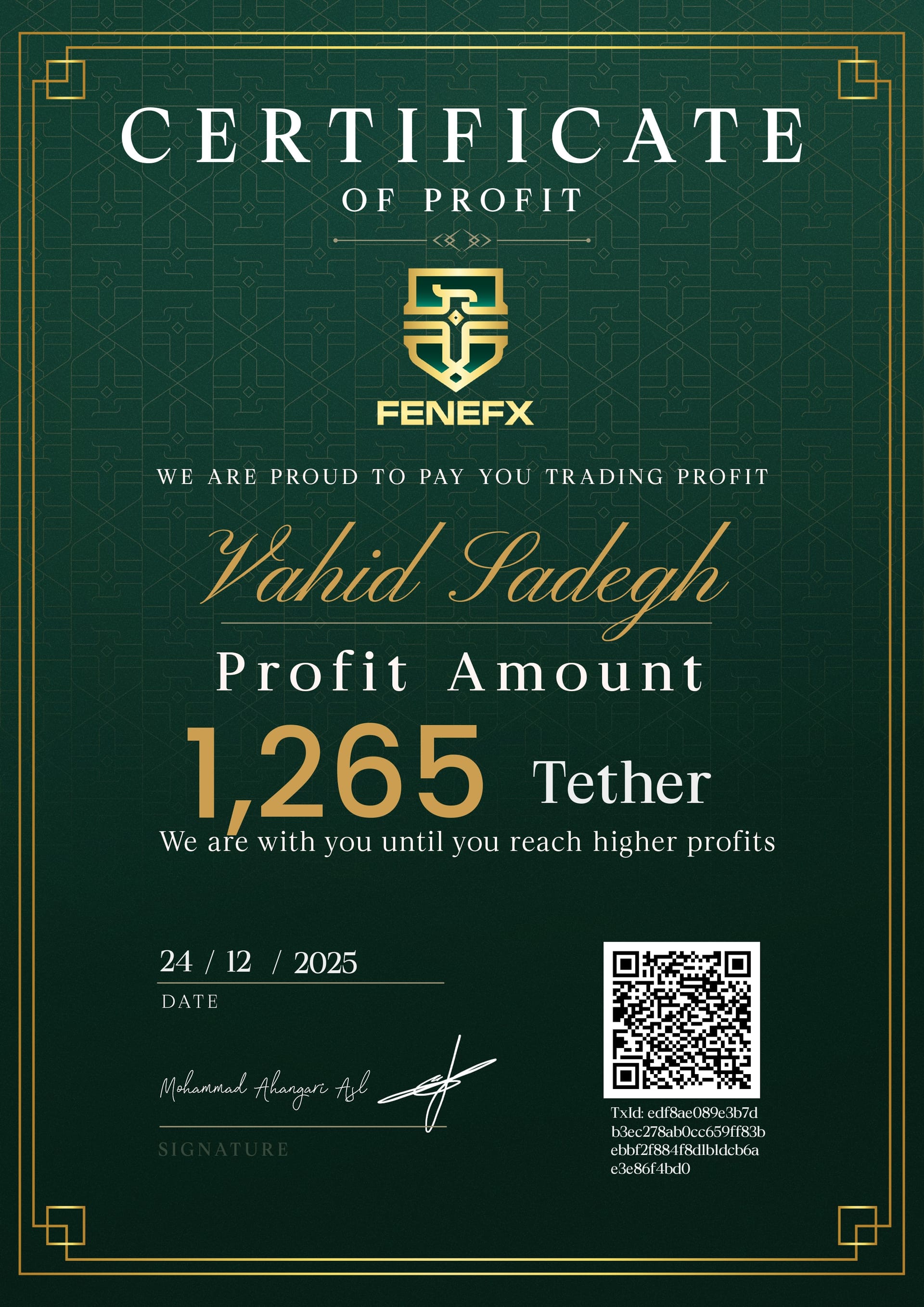 Duplicate Certificate 4