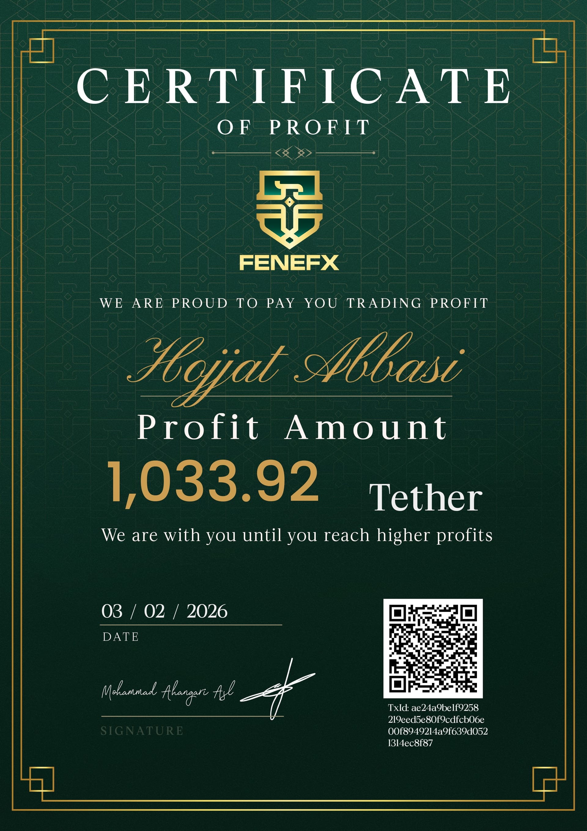 Duplicate Certificate 3