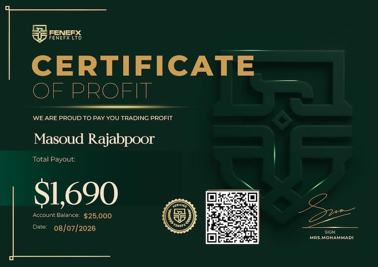 Payout Certificate — Masoud Rajabpoor