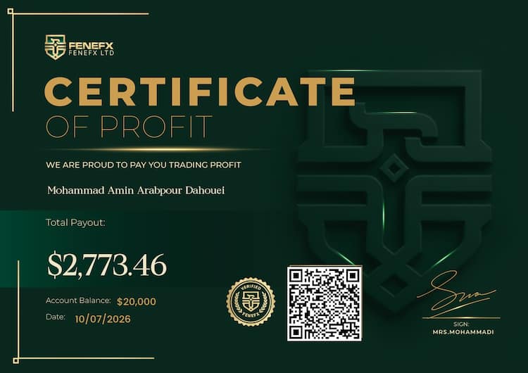 Payout Certificate — Mohammad Amin Arabpour Dahouei