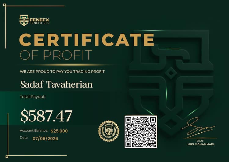 Payout Certificate — Sadaf Tavaherian