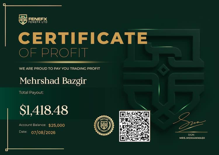Payout Certificate — Mehrshad Bazgir