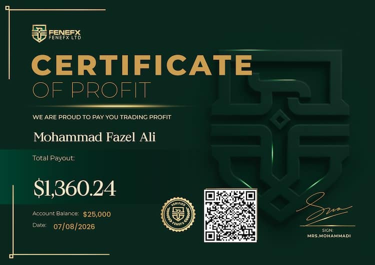 Payout Certificate — Mohammad Fazel Ali