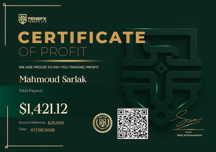 Payout Certificate — Mahmoud Sarlak