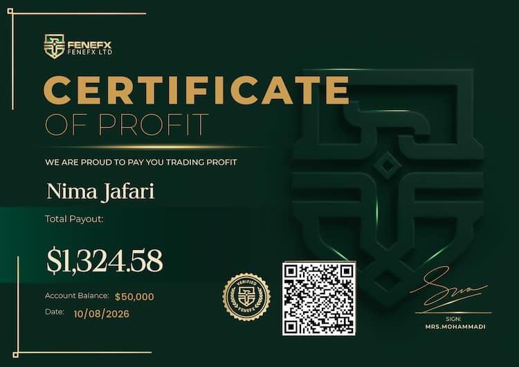Payout Certificate — Nima Jafari