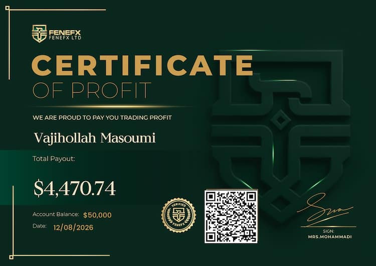 Payout Certificate — Vajihollah Masoumi