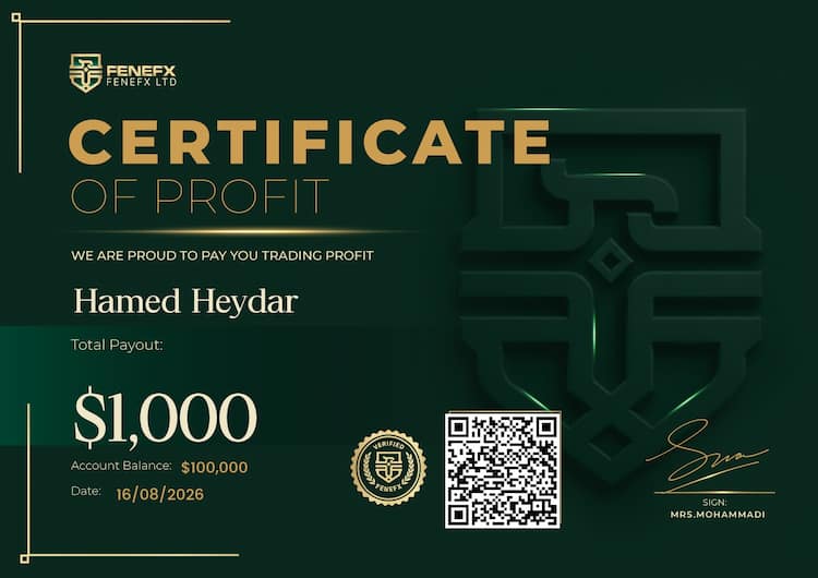 Payout Certificate — Hamed Heydar