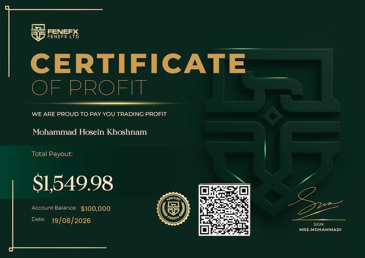 Payout Certificate — Mohammad Hosein Khoshnam