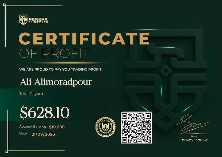 Payout Certificate — Ali Alimoradpour
