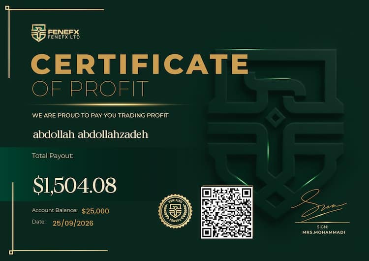 Payout Certificate — abdollah abdollahzadeh