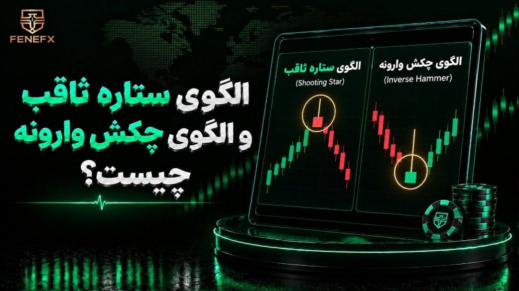 الگوی ستاره ثاقب shooting star و الگوی چکش وارونه