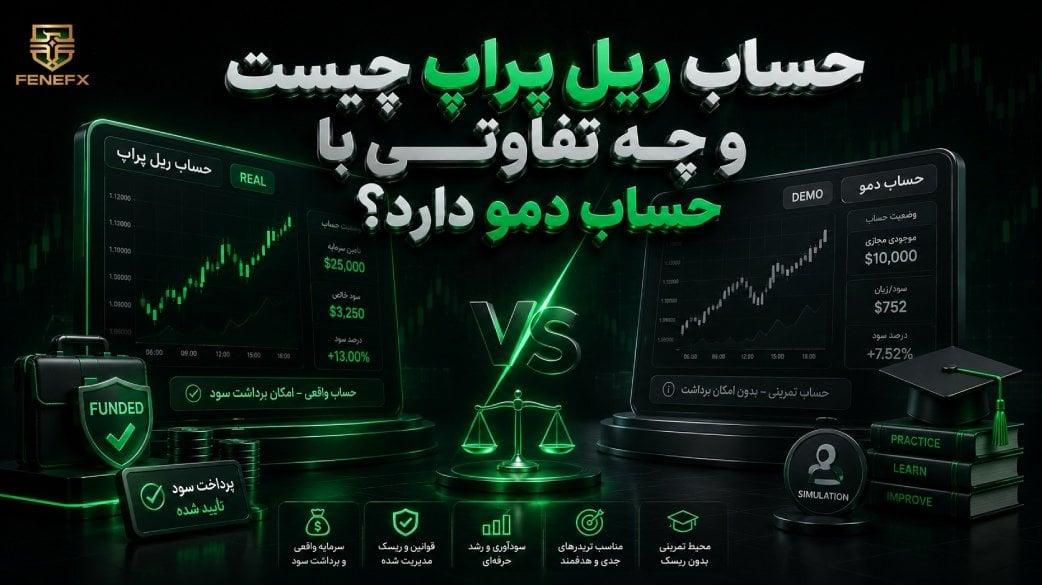 حساب ریل پراپ چیست و چه تفاوتی با حساب دمو دارد؟