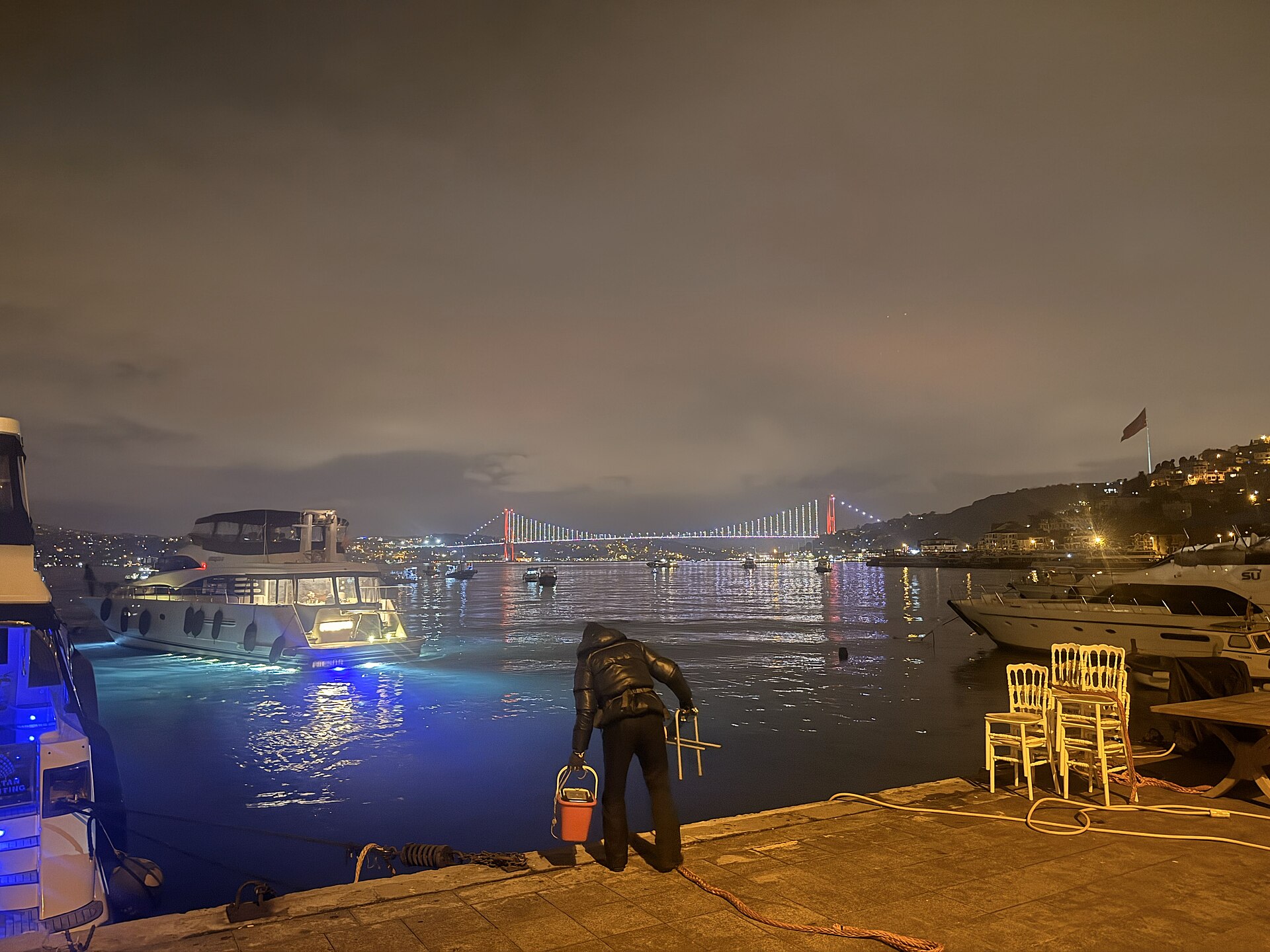 Bosphorus Bridge at night
