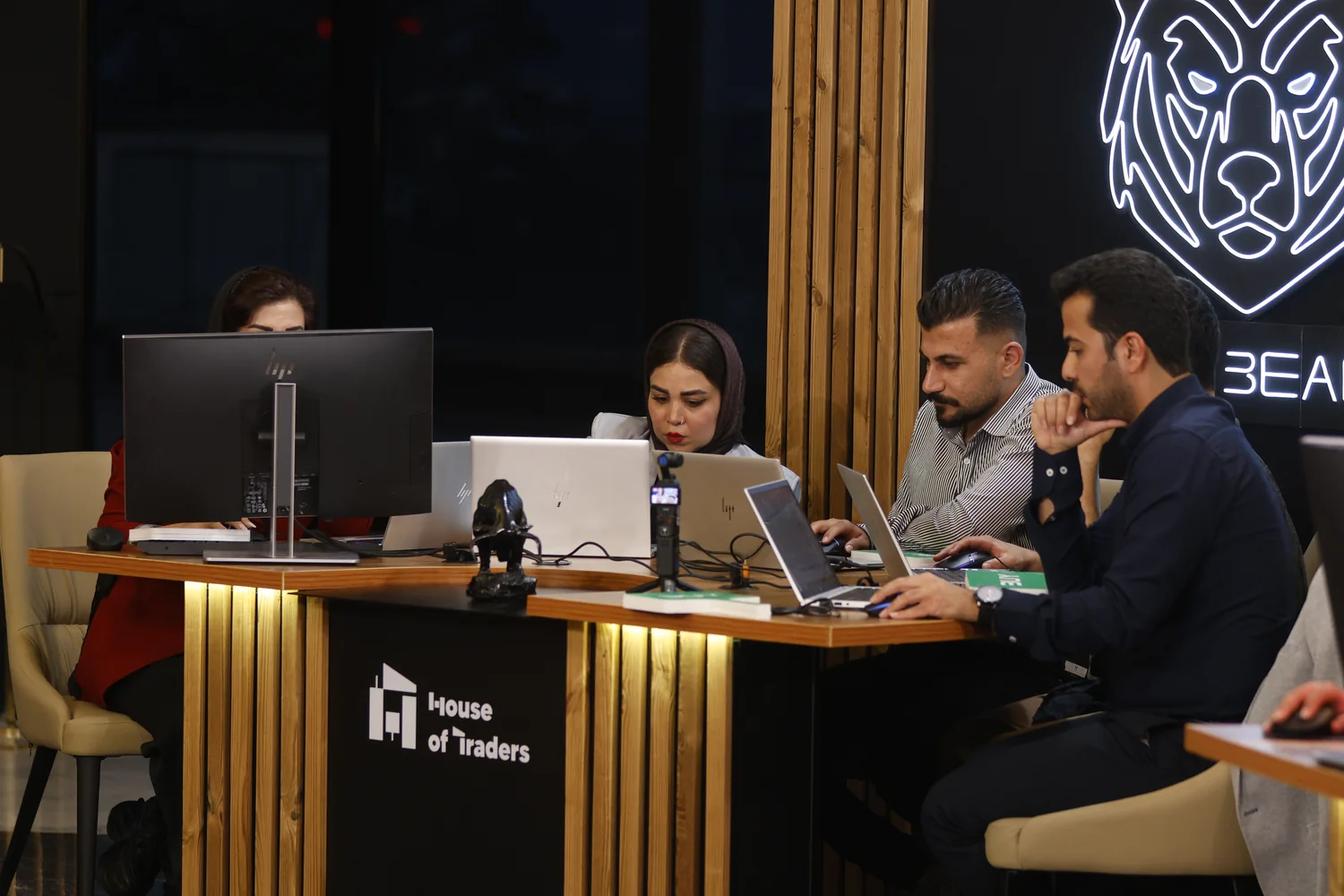 Contestants trading at the House of Traders competition