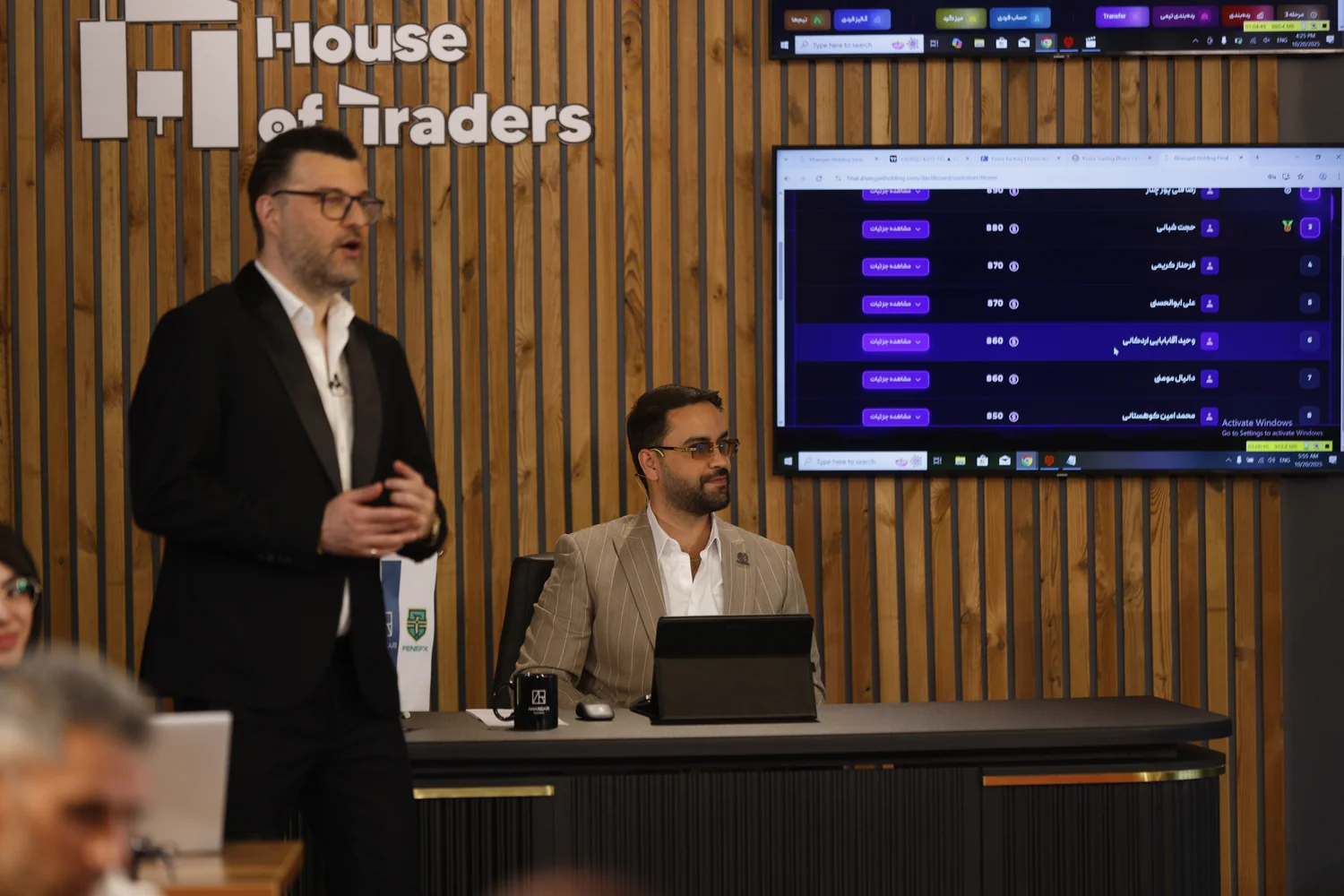 Mohammad Ahangari Asl at the House of Traders talent-discovery event